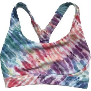 Athleta Upbeat Sports Bra Rainbow Tie Dye Size XXS Women’s  214